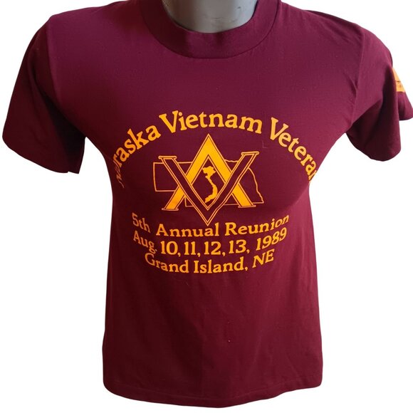 Vintage Mens T-shirt Single Stitch Small 1989 Small Vietnam Veterans POW MIA  S - Picture 1 of 5